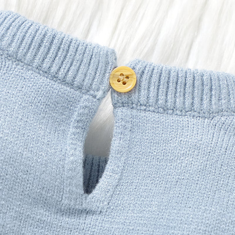 0-18m Baby Romper and Hat Set, Soft Knitted Newborn Boy Outwear, 2pcs Long Sleeve Playsuit Costume for Spring, Fall