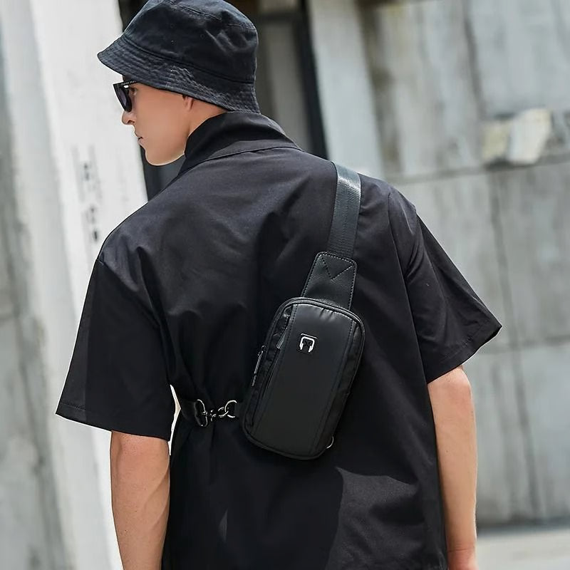Mens Japanese Oxford Cloth Chest Crossbody Bag