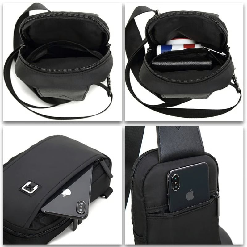 Mens Japanese Oxford Cloth Chest Crossbody Bag